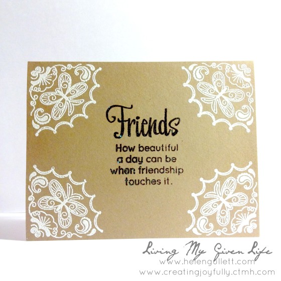 One Layer Card by Helen Gullett | www.helengullett.com #handmadecard #closetomyheart #ctmh #stamping #embossing