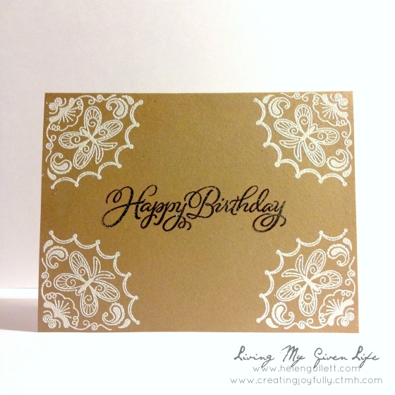 One Layer Card by Helen Gullett | www.helengullett.com #handmadecard #closetomyheart #ctmh #stamping #embossing