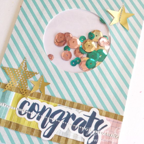 FUSEables Shaker Cards | Helen Gullett | www.helengullett.com | #FUSEables #wrmk #wermemorykeepers #handmadecard #shakercard #cardmaking #creatingjoyfully
