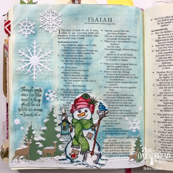Our Daily Bread Designs White As Snow Bible Journaling Page