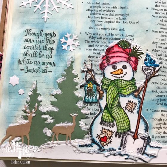 Our Daily Bread Designs White As Snow Bible Journaling Page