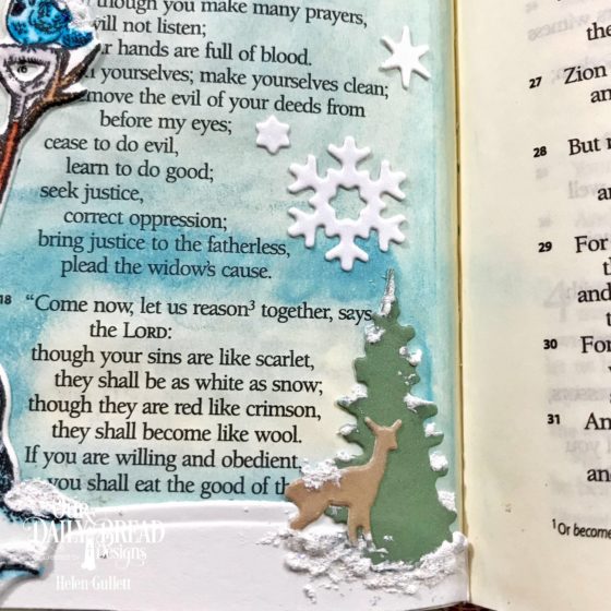 Our Daily Bread Designs White As Snow Bible Journaling Page
