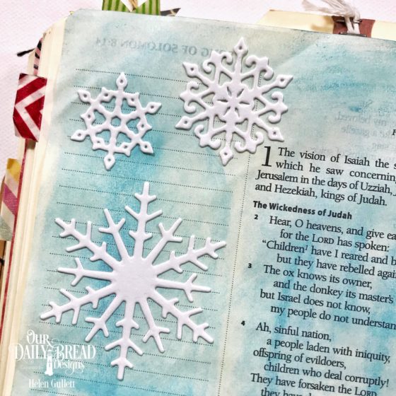 Our Daily Bread Designs White As Snow Bible Journaling Page